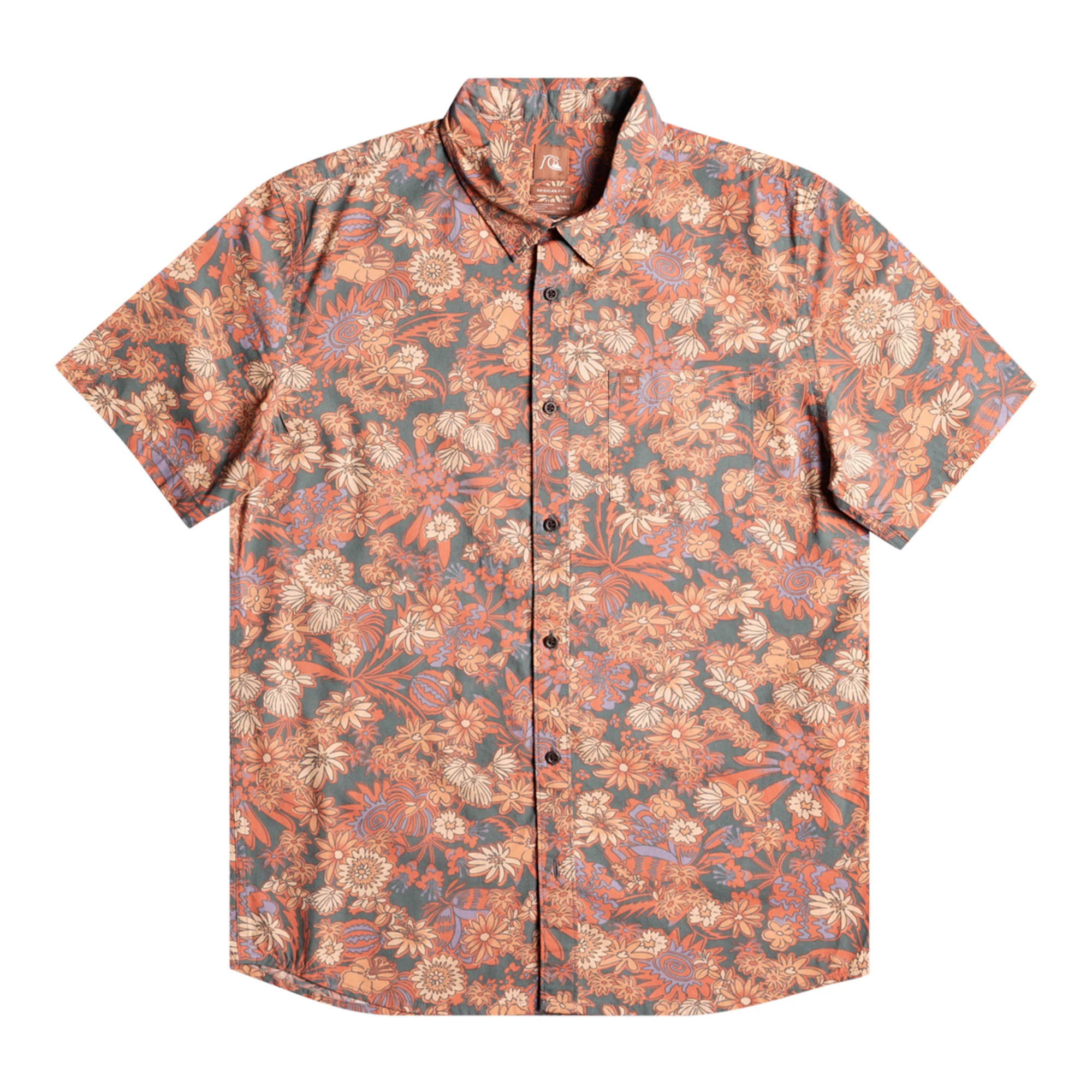 Quiksilver Mens Morning Trip Short Sleeve Shirt 3 Quiksilver Mens Morning Trip Short Sleeve Shirt - Image 3