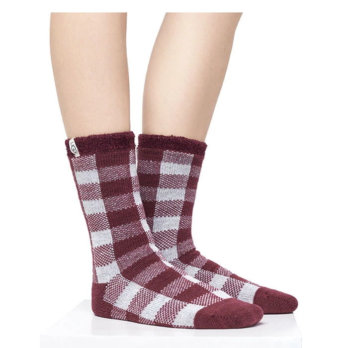 UGG Women's Vanna Check Fleece Socks 3 UGG Women's Vanna Check Fleece Socks - Image 3