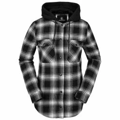Volcom Women's Hooded Flannel Jacket -Children's Clothing Store 553994b3 7b39 40d6 aad2 cd98f3a87006