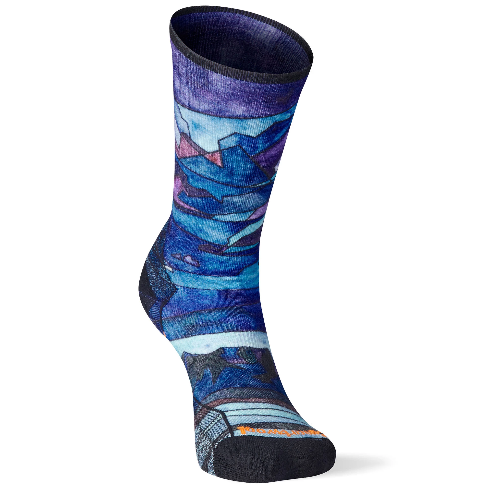 Smartwool Womens Athlete Edition Run Print Crew Socks 2 Smartwool Womens Athlete Edition Run Print Crew Socks - Image 2