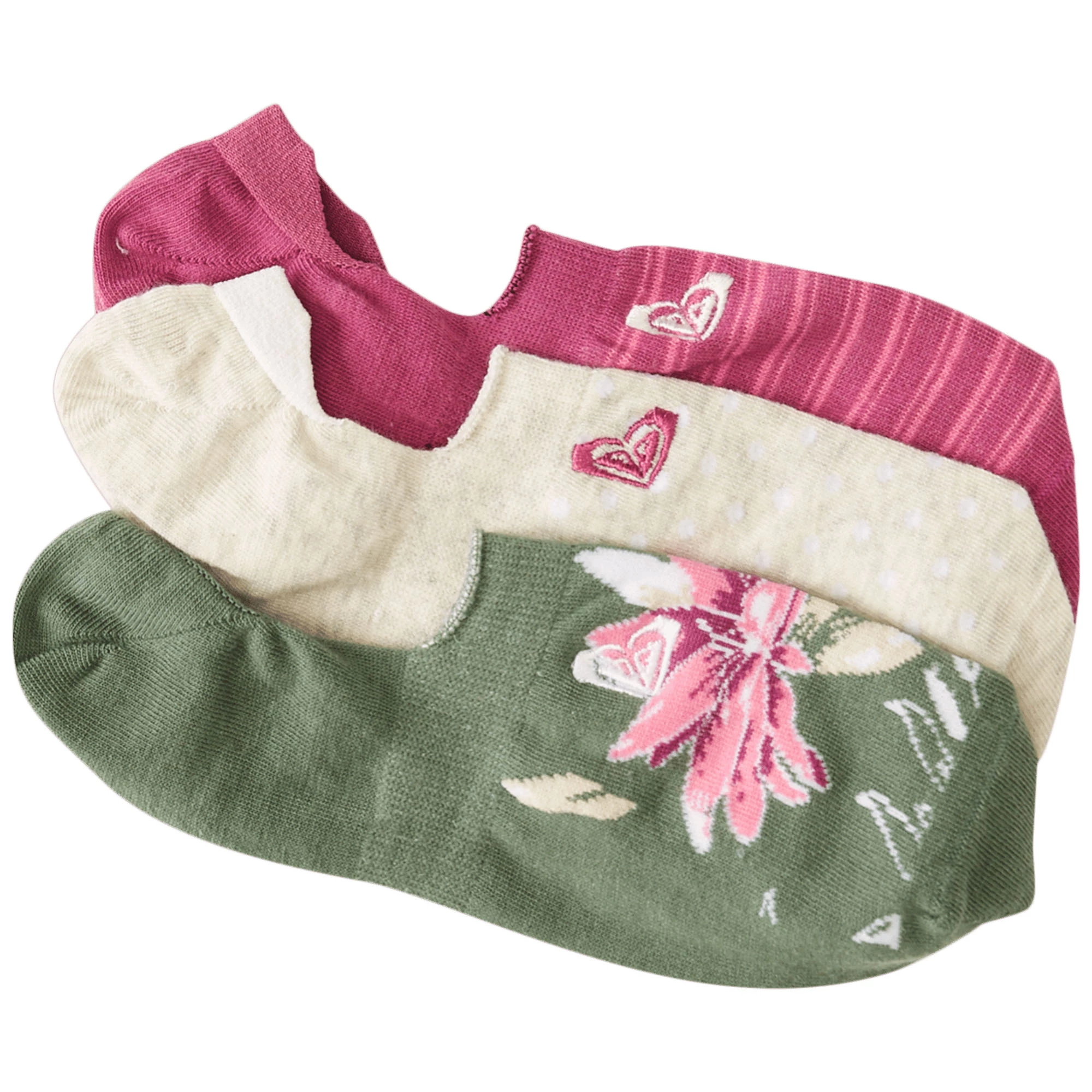ROXY Womens 3-Pack No Show Socks 1 ROXY Womens 3-Pack No Show Socks