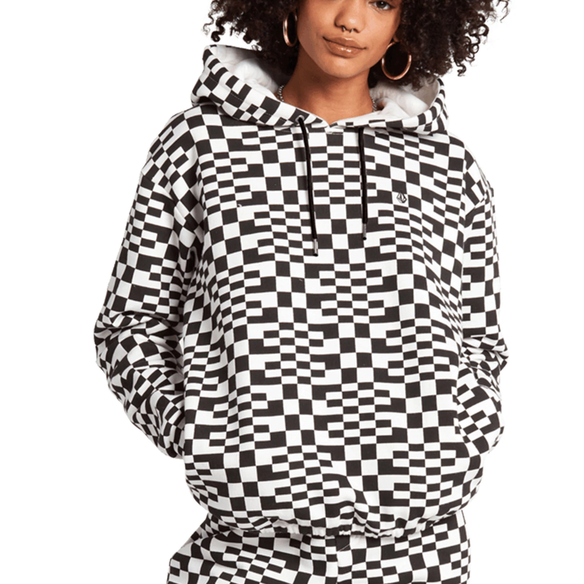 Volcom Womens Check You Out Hoodie 1 Volcom Womens Check You Out Hoodie