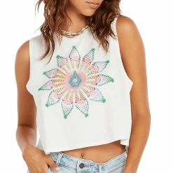 Volcom Womens Star Shields Crop Tank Top