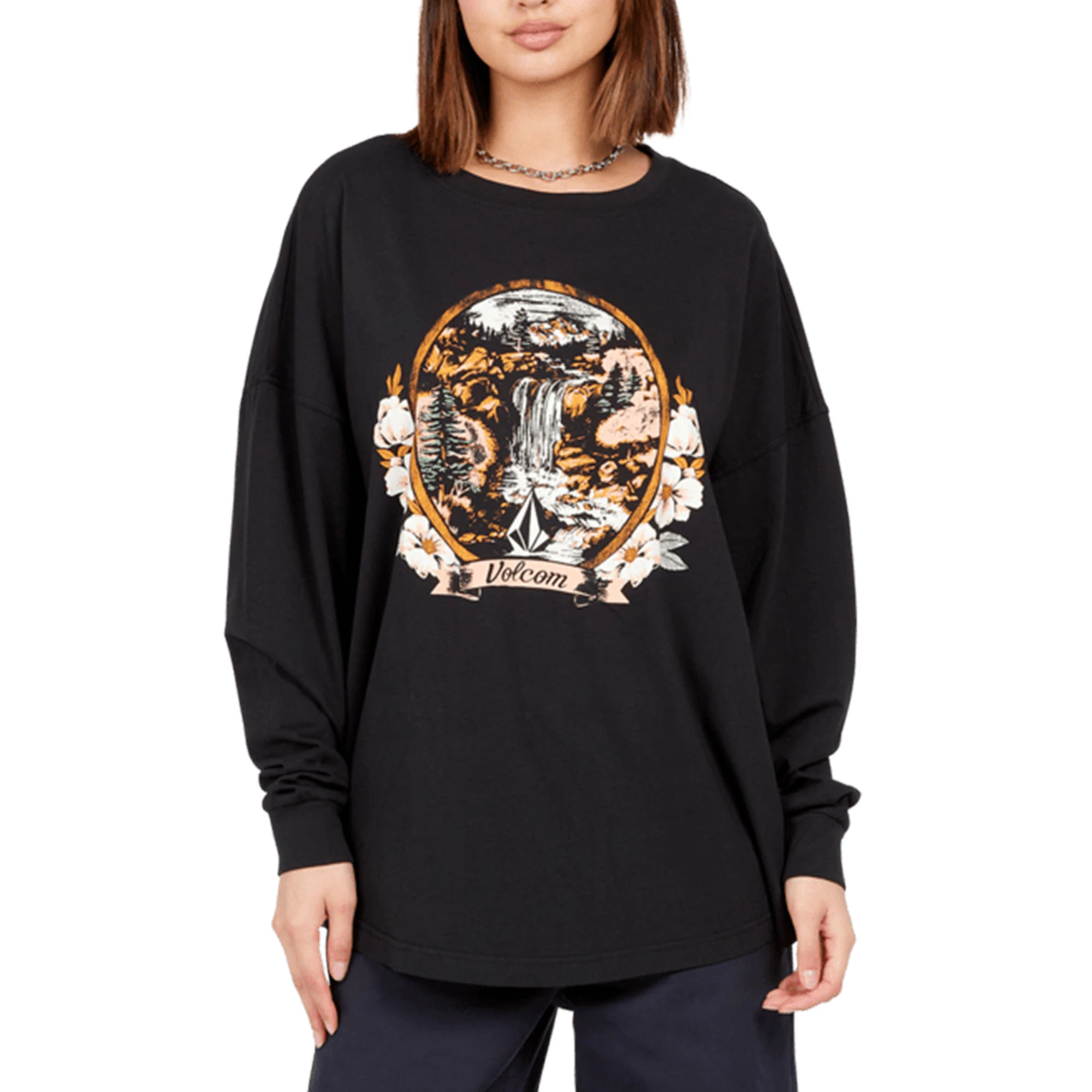 Volcom Womens Werking Doubles Long Sleeve T Shirt 1 Volcom Womens Werking Doubles Long Sleeve T Shirt
